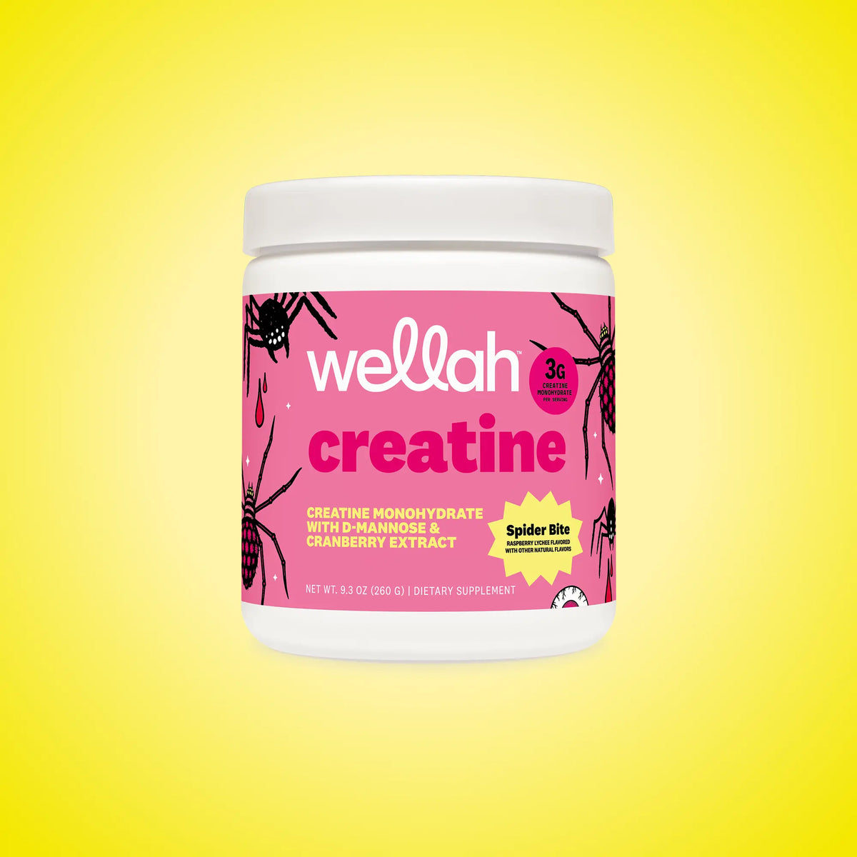 Wellah Nutrition Creatine Monohydrate | 50 Servings | 3G Creatine | Supports Energy, Muscle Recovery & Strength, Cognitive Health Dietary Supplement Powder