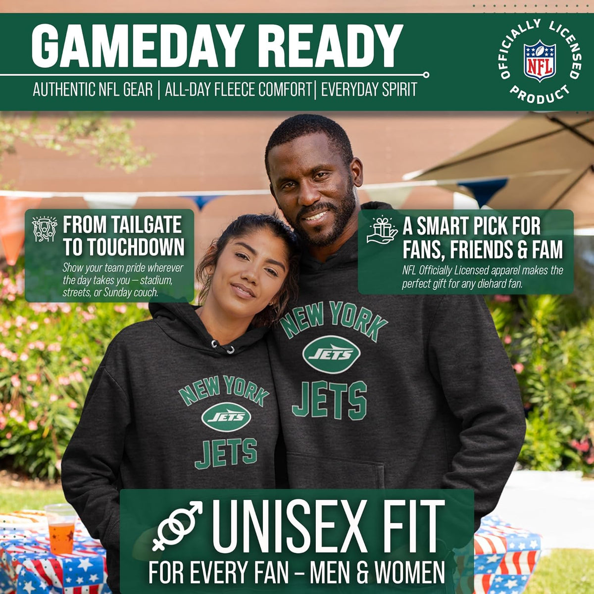 NFL Gameday Hoodie Pullover Sweatshirt for Men and Women