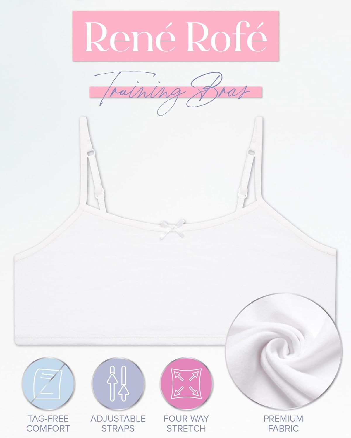 Girls Training Bras 10 Pack Soft Cotton Cami Everyday Bras