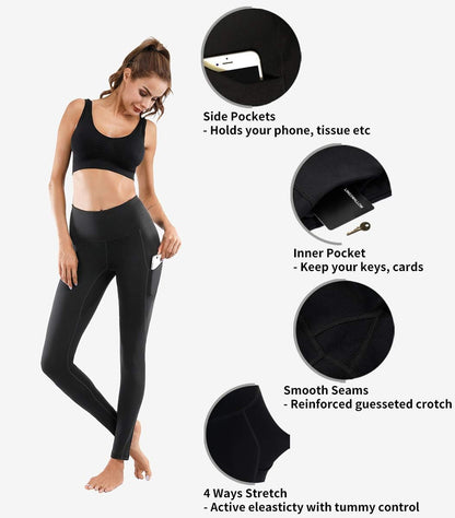 Women High Waist Yoga Pants with Pockets Stretch Soft Leggings