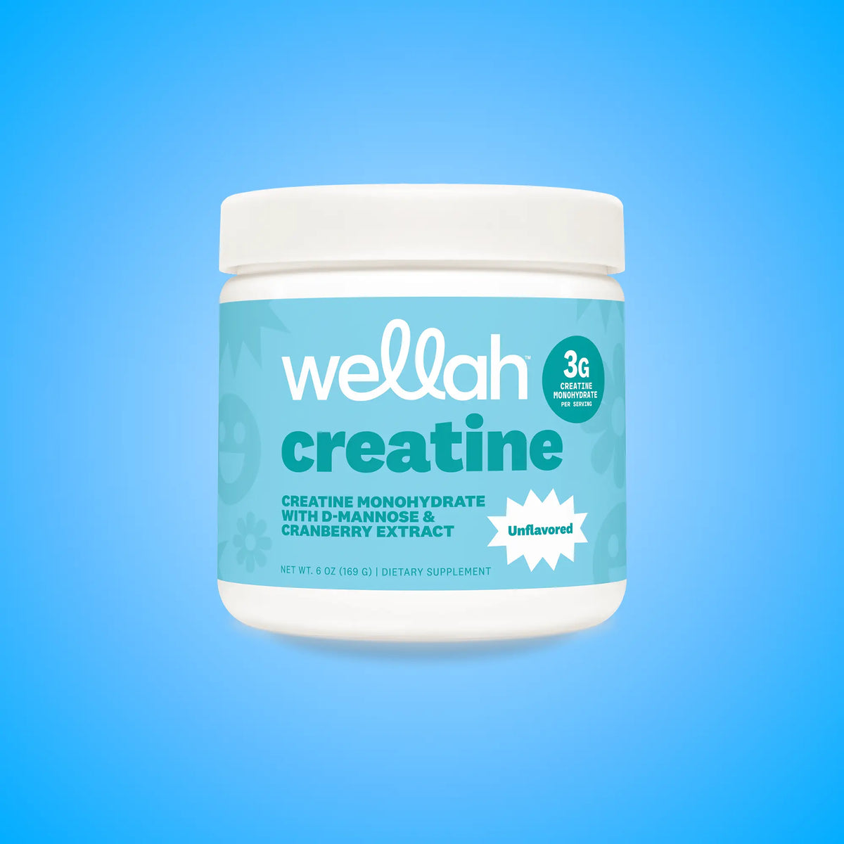 Wellah Nutrition Creatine Monohydrate | 50 Servings | 3G Creatine | Supports Energy, Muscle Recovery & Strength, Cognitive Health Dietary Supplement Powder