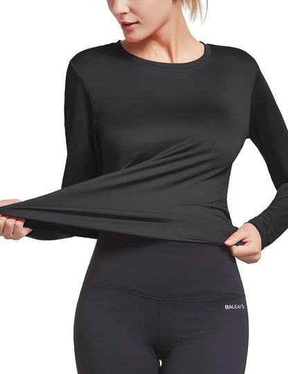 Long Sleeve Workout Tops for Women Running Shirts Quick Dry Athletic