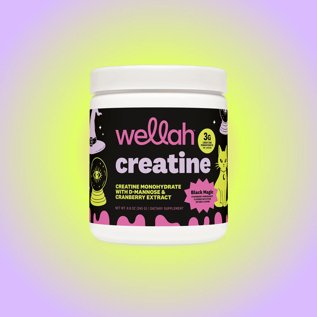 Wellah Nutrition Creatine Monohydrate | 50 Servings | 3G Creatine | Supports Energy, Muscle Recovery & Strength, Cognitive Health Dietary Supplement Powder