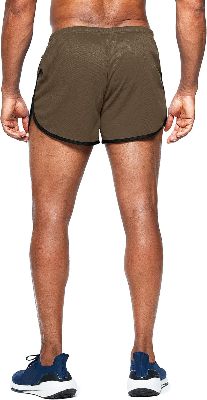 Men'S Running Shorts 3" Gym with Zipper Pockets