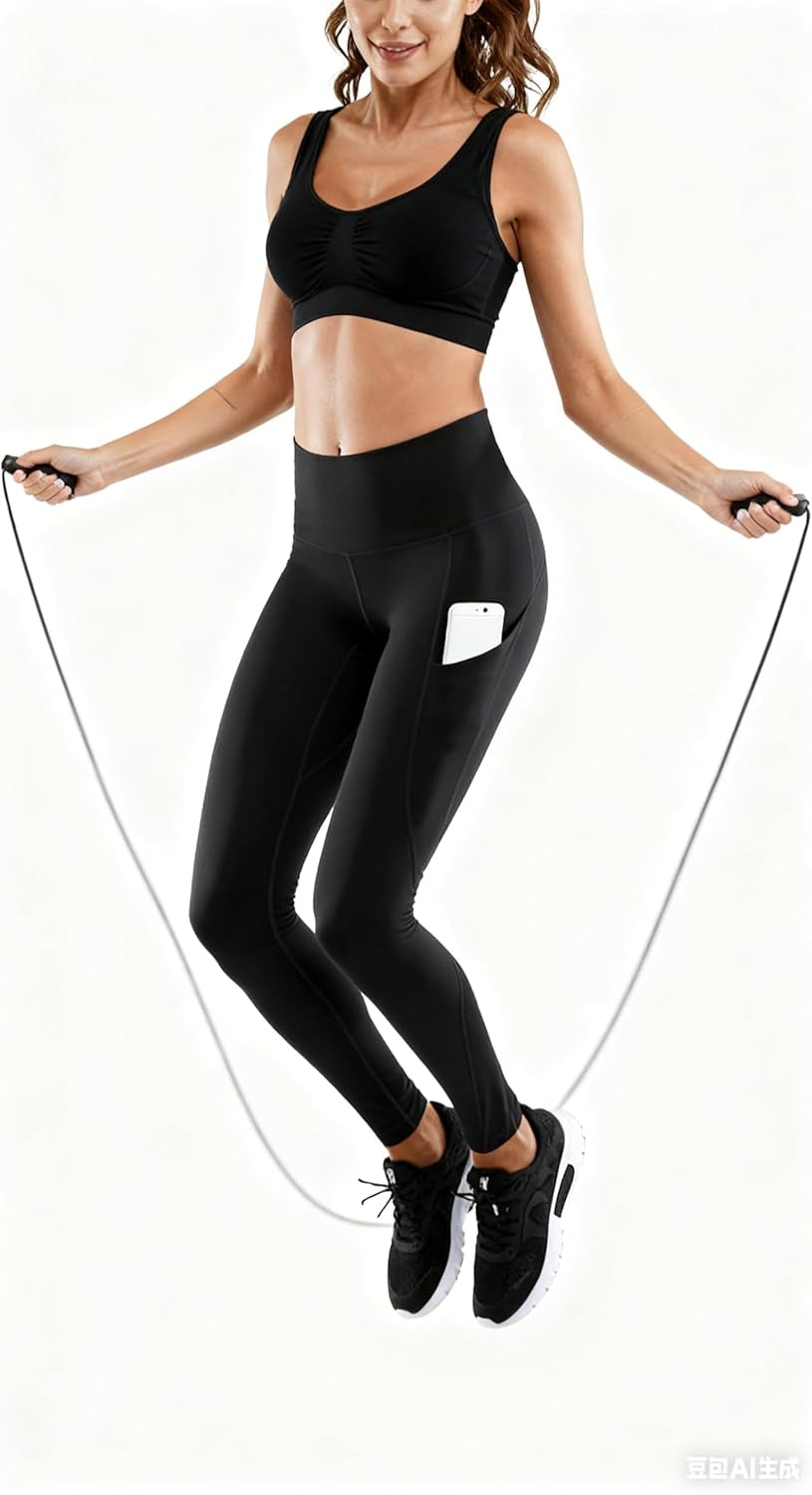 Women High Waist Yoga Pants with Pockets Stretch Soft Leggings