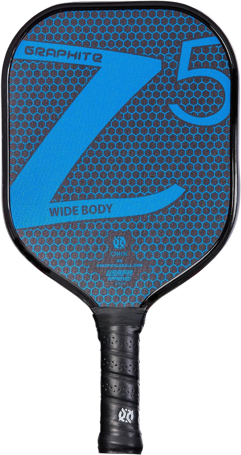 Graphite MOD Z5 Carbon Fiber Pickleball Paddle with Wide-Body Shape. Honeycomb Core, Graphite Face & Cushion Comfort Pickleball Paddle Grip