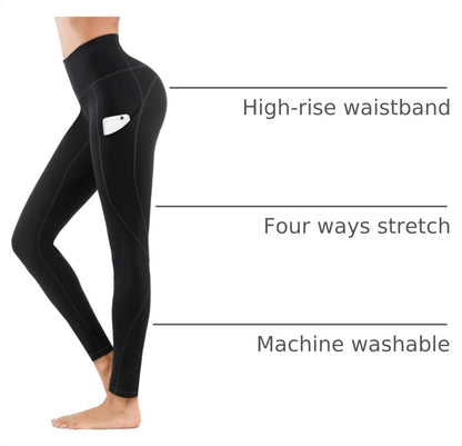 Women High Waist Yoga Pants with Pockets Stretch Soft Leggings