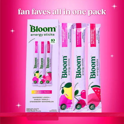 Bloom Nutrition Energy Sticks (10 Sticks) – Focus & Metabolism Support – Natural Caffeine & B Vitamins