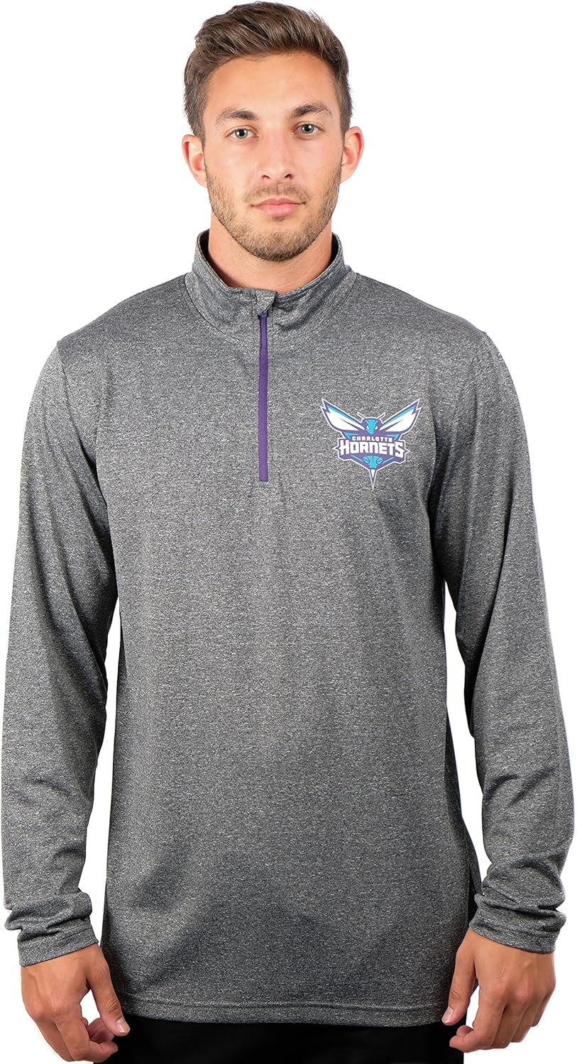 Men'S NBA Official Super Soft Quarter Zip Long Sleeve T-Shirt