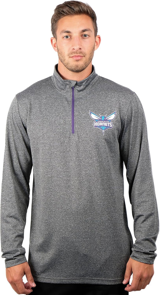 Men'S NBA Official Super Soft Quarter Zip Long Sleeve T-Shirt