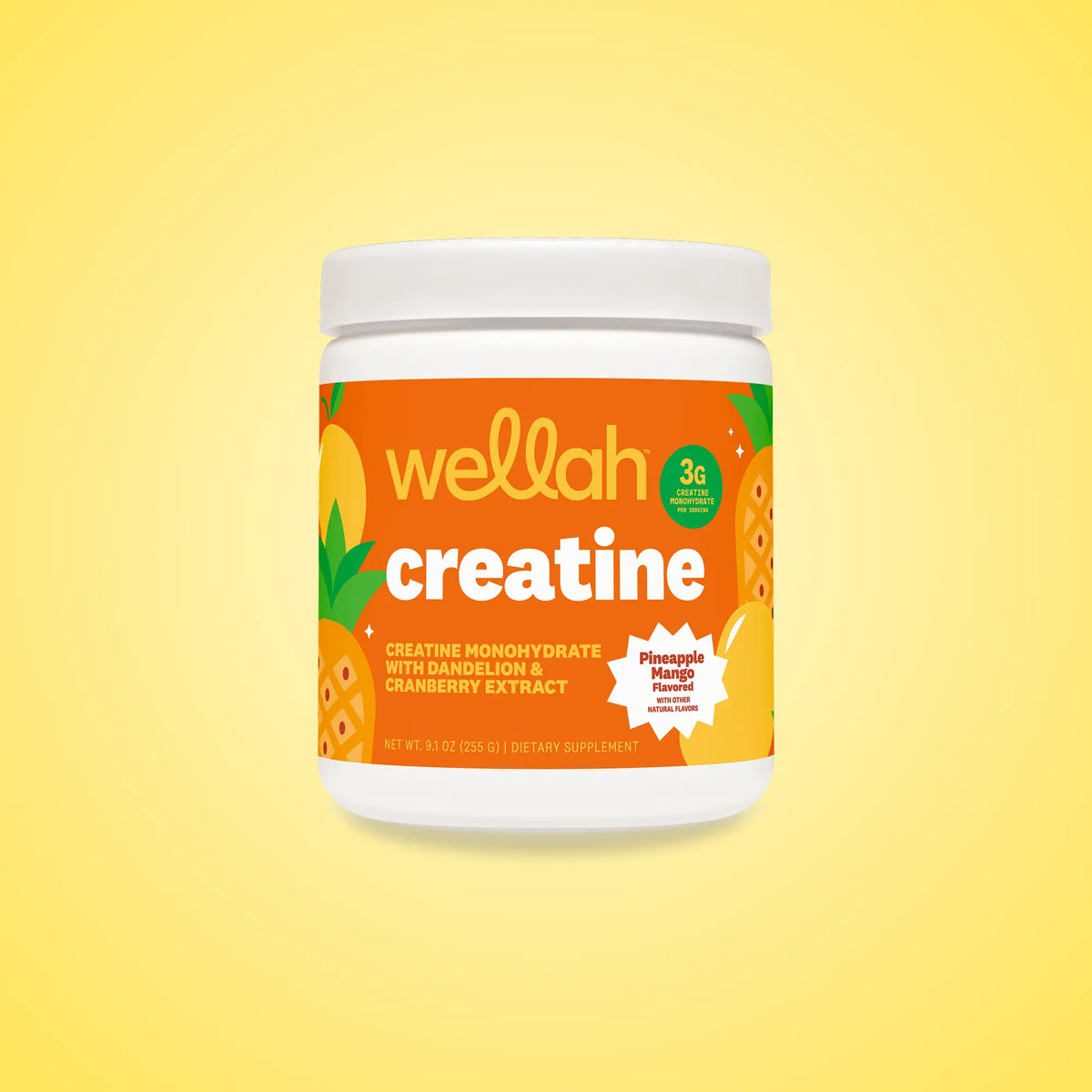 Wellah Nutrition Creatine Monohydrate | 50 Servings | 3G Creatine | Supports Energy, Muscle Recovery & Strength, Cognitive Health Dietary Supplement Powder